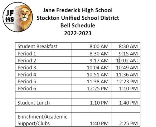 bell schedule